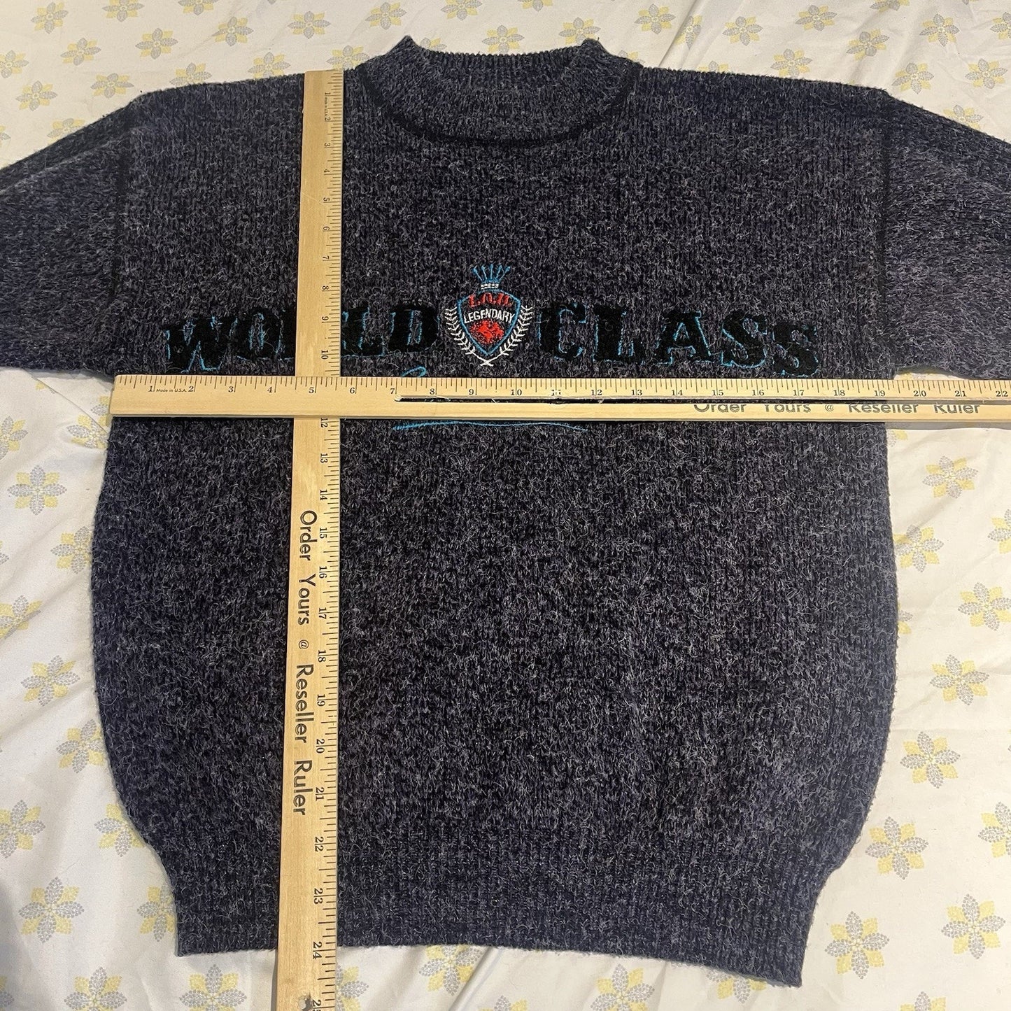 LOU. Legendary men's S "World Class Collection" long sleeve purple sweater